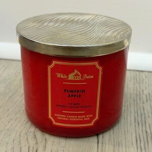 Bath & Body Works White Barn PUMPKIN APPLE 3-Wick Candle 14.5oz RETIRED RARE